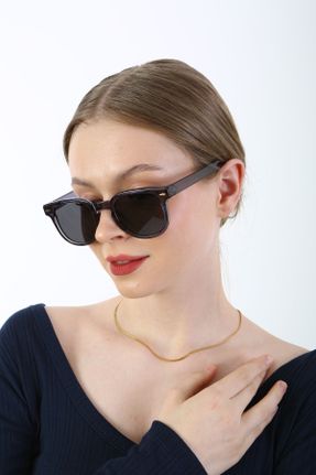 عینک آفتابی طوسی زنانه 50 UV400 مات مستطیل کد 837036366