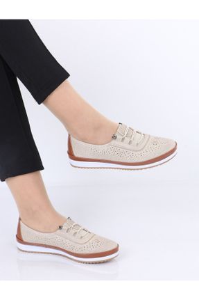 کفش کژوال بژ زنانه چرم مصنوعی پاشنه کوتاه ( 4 - 1 cm ) پاشنه ساده کد 829455259