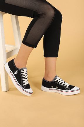کفش اسنیکر مشکی زنانه بند دار U.S. Polo Assn. - کد 49942866