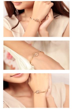 دستبند جواهر طلائی زنانه کد 50123352
