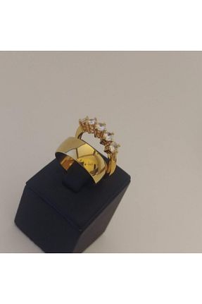 انگشتر استیل (فولاد) طلائی زنانه استیل (فولاد) TAKI TASARIM - کد 36986363