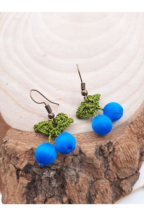 گوشواره جواهر آبی لزران takitokaciniz - کد 50476410