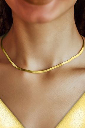 گردنبند نقره طلائی زنانه 925 عیار ENCİLİ SİLVER - کد 48715404