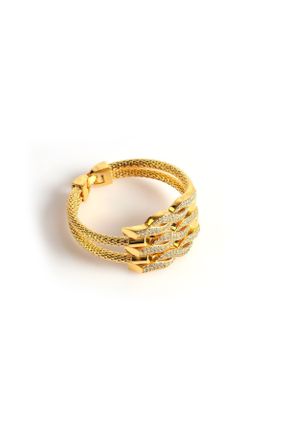 دستبند جواهر طلائی زنانه برنز کد 50916559
