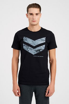 تیشرت اسپرت مشکی مردانه رگولار hummel - کد 42573809