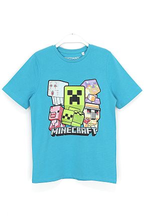 تیشرت آبی بچه گانه رگولار Minecraft - کد 51094447