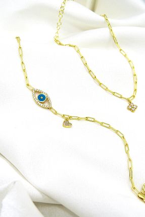 خلخال نقره طلائی زنانه Sadezer Silver - کد 121795138
