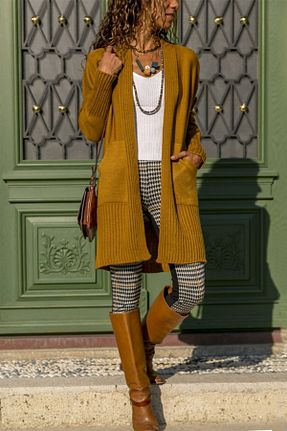 رویه زرد زنانه اکریلیک AQE FASHION - کد 121935134