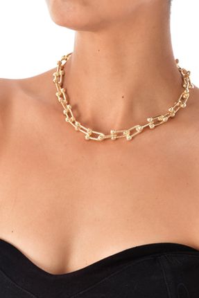 گردنبند جواهر طلائی زنانه روکش طلا کد 121965970