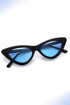 عینک آفتابی آبی زنانه 50 UV400 پلاستیک مات گربه ای کد 99495809