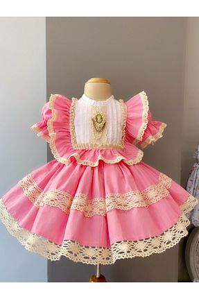 لباس صورتی بچه گانه بافتنی İlknur Karaca Design - کد 122724447