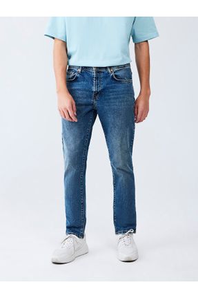شلوار جین آبی مردانه پاچه لوله ای جین اسلیم استاندارد کد 780567730