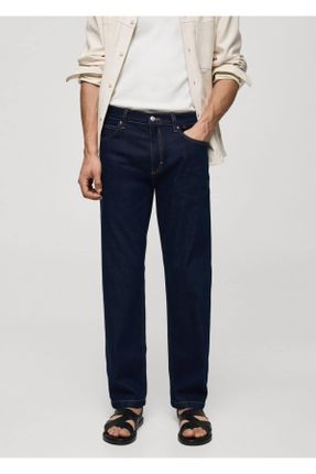 شلوار جین آبی مردانه پاچه رگولار استاندارد کد 820261083