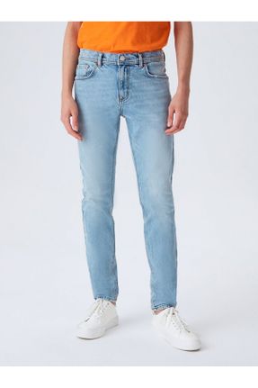 شلوار جین آبی مردانه پاچه تنگ جین استاندارد کد 322511424