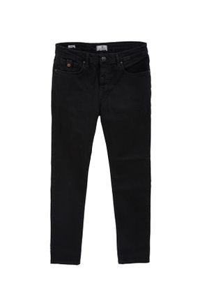 شلوار جین مشکی مردانه پاچه تنگ فاق افتاده جین استاندارد کد 55518616