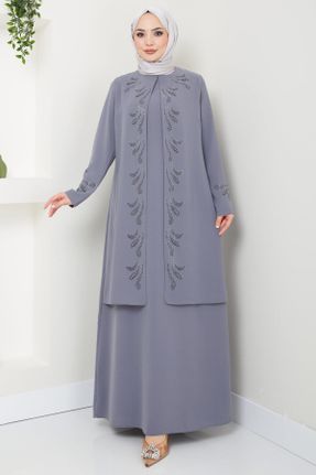 لباس طوسی زنانه رگولار بافتنی کد 826401259