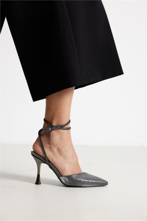 کفش پاشنه بلند کلاسیک طلائی زنانه چرم مصنوعی پاشنه بلند ( +10 cm) پاشنه ساده کد 811986060