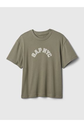 تی شرت خاکی مردانه رگولار پنبه - پلی استر کد 825419478