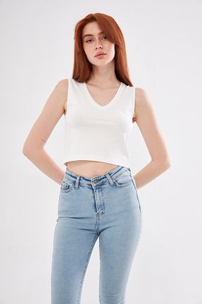 تیشرت نباتی زنانه کراپ DAB - کد 839597301