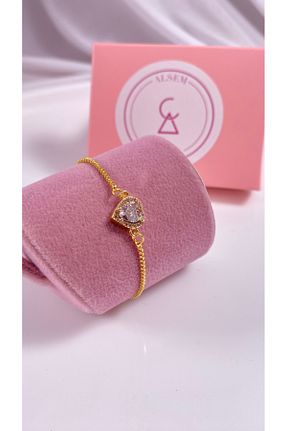 دستبند استیل (فولاد) طلائی زنانه استیل ضد زنگ Alsem - کد 839605394