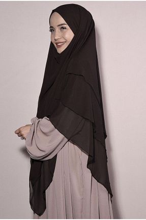شال قهوه ای زنانه شیفون özlem giyim - کد 765695290