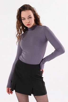 بادی طوسی زنانه یقه ایستاده LAENT - کد 637574409