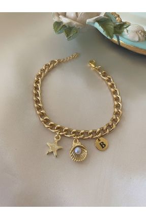 دستبند جواهر طلائی زنانه روکش طلا کد 309409118