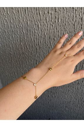 دستبند استیل (فولاد) طلائی زنانه استیل (فولاد) Owentis - کد 839626413