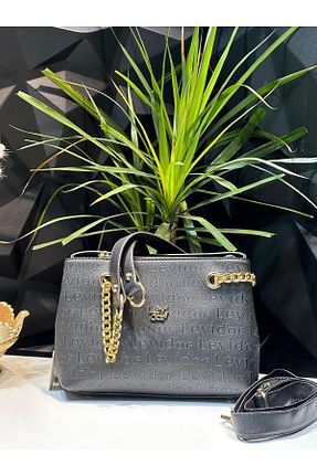کیف دوشی مشکی زنانه چرم مصنوعی Levidor - کد 839654301