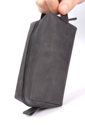 کیف دستی مشکی مردانه سایز کوچک چرم طبیعی کد 773154590
