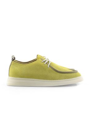 کفش کژوال زرد زنانه چرم طبیعی پاشنه کوتاه ( 4 - 1 cm ) پاشنه ساده کد 818170097