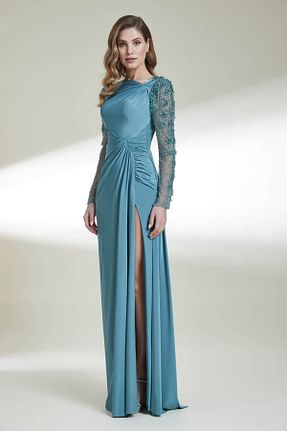 لباس مجلسی و فارغ التحصیلی آبی زنانه لیکرا Kenzel - کد 831416035