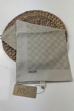 روسری طوسی پلی استر Aker - کد 839774141