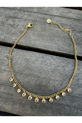 خلخال جواهری طلائی زنانه فولاد ( استیل ) کد 833749227