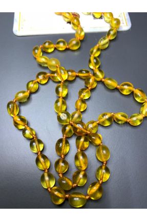 گردنبند جواهر زرد زنانه سنگی کد 206631411