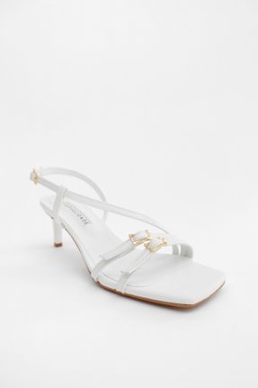 کفش پاشنه بلند کلاسیک سفید زنانه پاشنه نازک پاشنه متوسط ( 5 - 9 cm ) کد 827017599