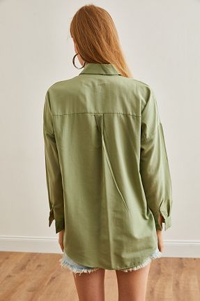 پیراهن نارنجی زنانه اورسایز Olalook - کد 840045807
