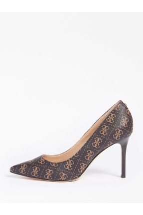 کفش پاشنه بلند کلاسیک قهوه ای زنانه پاشنه نازک پاشنه کوتاه ( 4 - 1 cm ) کد 636158697