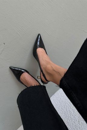 کفش پاشنه بلند کلاسیک مشکی زنانه پاشنه نازک پاشنه متوسط ( 5 - 9 cm ) کد 808197798