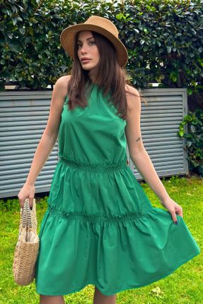 لباس سبز زنانه بافتنی پلی استر رگولار کد 803909987