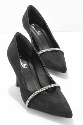 کفش پاشنه بلند کلاسیک مشکی زنانه ساتن پاشنه نازک پاشنه متوسط ( 5 - 9 cm ) کد 358111588