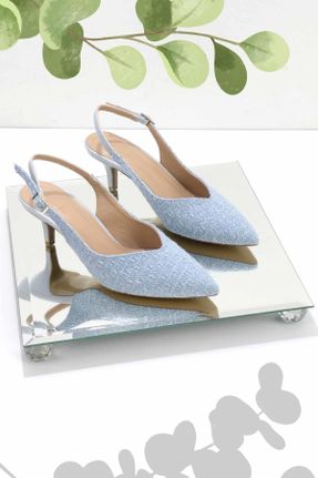 کفش پاشنه بلند کلاسیک آبی زنانه پاشنه نازک پاشنه متوسط ( 5 - 9 cm ) کد 472116833