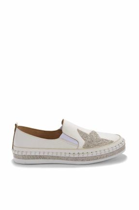 کفش کژوال سفید زنانه پاشنه کوتاه ( 4 - 1 cm ) پاشنه ساده کد 650336630