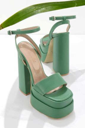 کفش مجلسی سبز زنانه پاشنه متوسط ( 5 - 9 cm ) پاشنه نازک کد 286077652