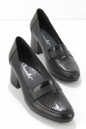 کفش پاشنه بلند کلاسیک مشکی زنانه پاشنه نازک پاشنه متوسط ( 5 - 9 cm ) کد 324601453