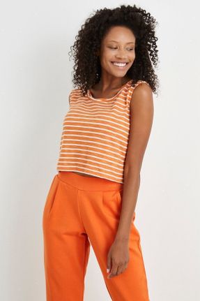 تی شرت نارنجی زنانه کد 86788248