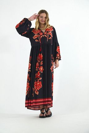 لباس مشکی زنانه بافتنی پنبه (نخی) اورسایز آستین-بلند کد 816193715