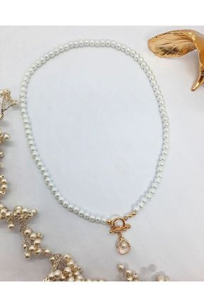 گردنبند مروارید سفید نقره Yağmur - کد 726386836