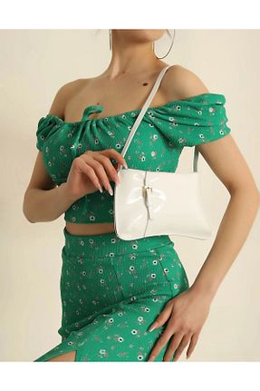 کیف دوشی سفید زنانه چرم مصنوعی WORK BAG - کد 839825130