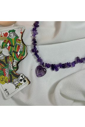 گردنبند جواهر بنفش زنانه سنگ طبیعی Elifsu Jewelry - کد 839612941